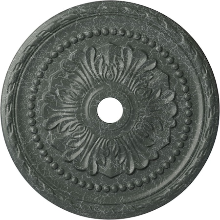 Ekena Millwork Palmetto Medallion (Canopies up to 7 5/8"), 31 1/2"OD x 3 5/8"ID x 1 3/4"P, Athenian Green Crackle CM31PMAGC